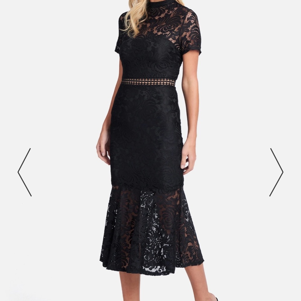 WORN ONCE-BEBE black lace dress